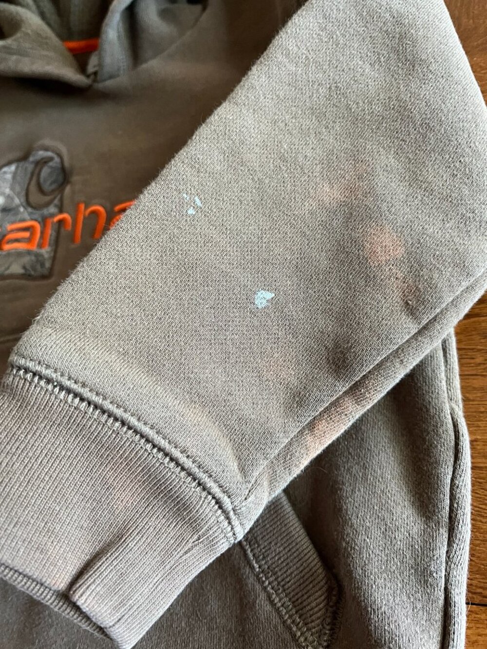 Carhartt olive-brown camo logo hoodie 6 - Picture 5 of 8